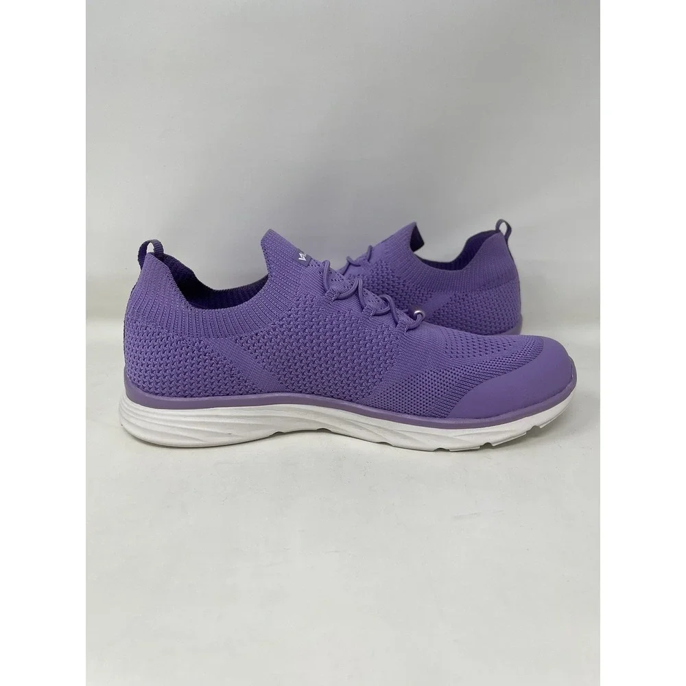 VEVO Womens Size 8 Purple Knit Athletic Sneakers Walking Shoes Casual